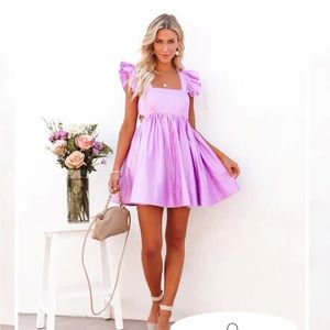Huntlie Cotton Ruffle Babydoll Dress